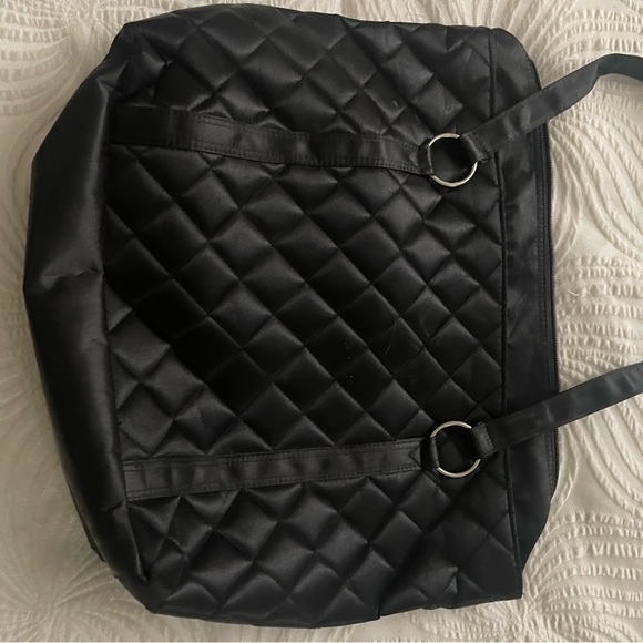 Broadmoor shopping bag tote travel black with gold lettering clean used - Picture 3 of 6